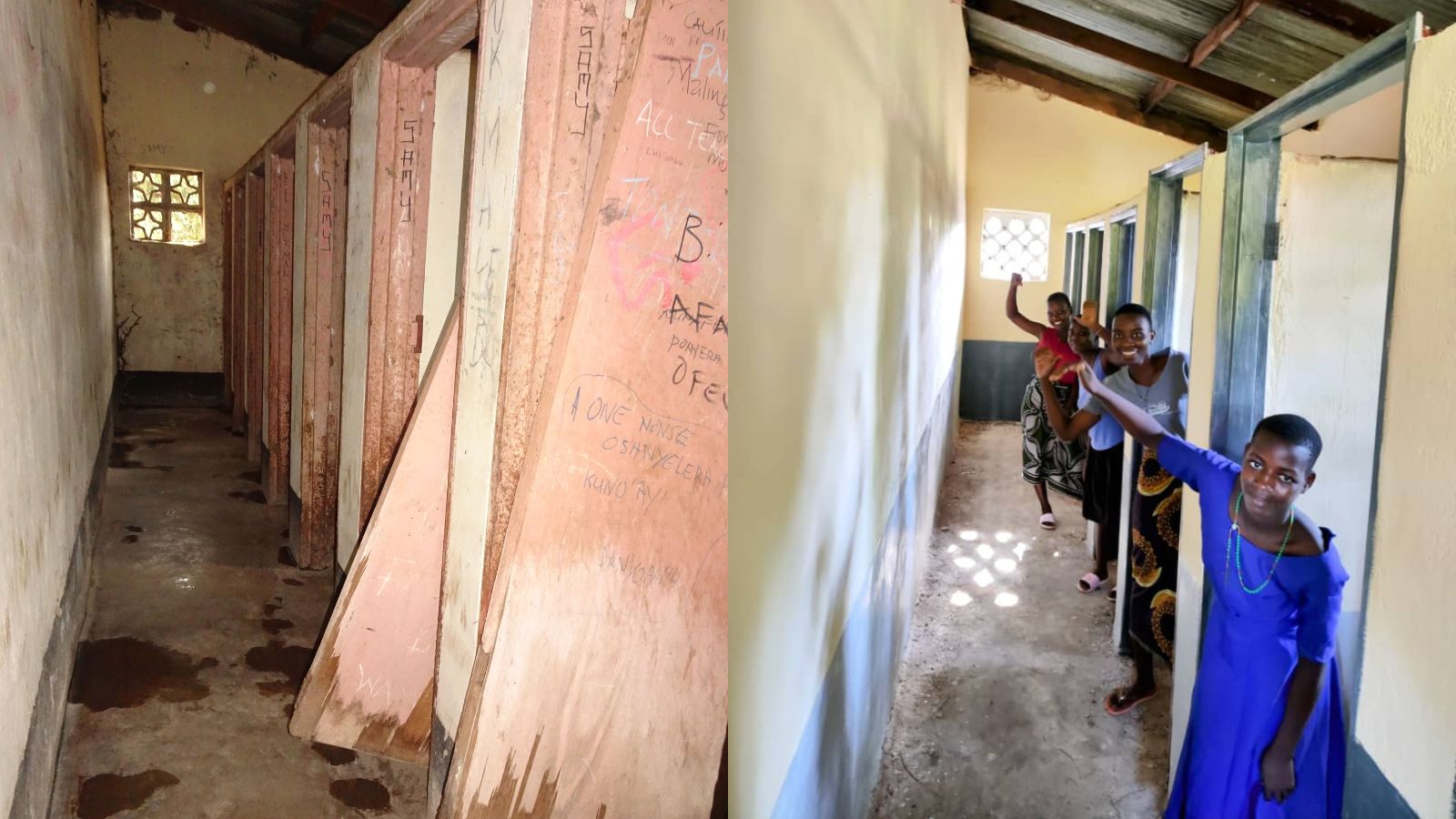 new sanitary facilities for girls' dormitory